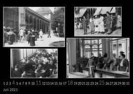 Wiesbaden-Kalender 2021 mit historischen s/w-Fotografien-Kurgäste in der Weltkurstadt Wiesbaden-Mein Lieblingskalender